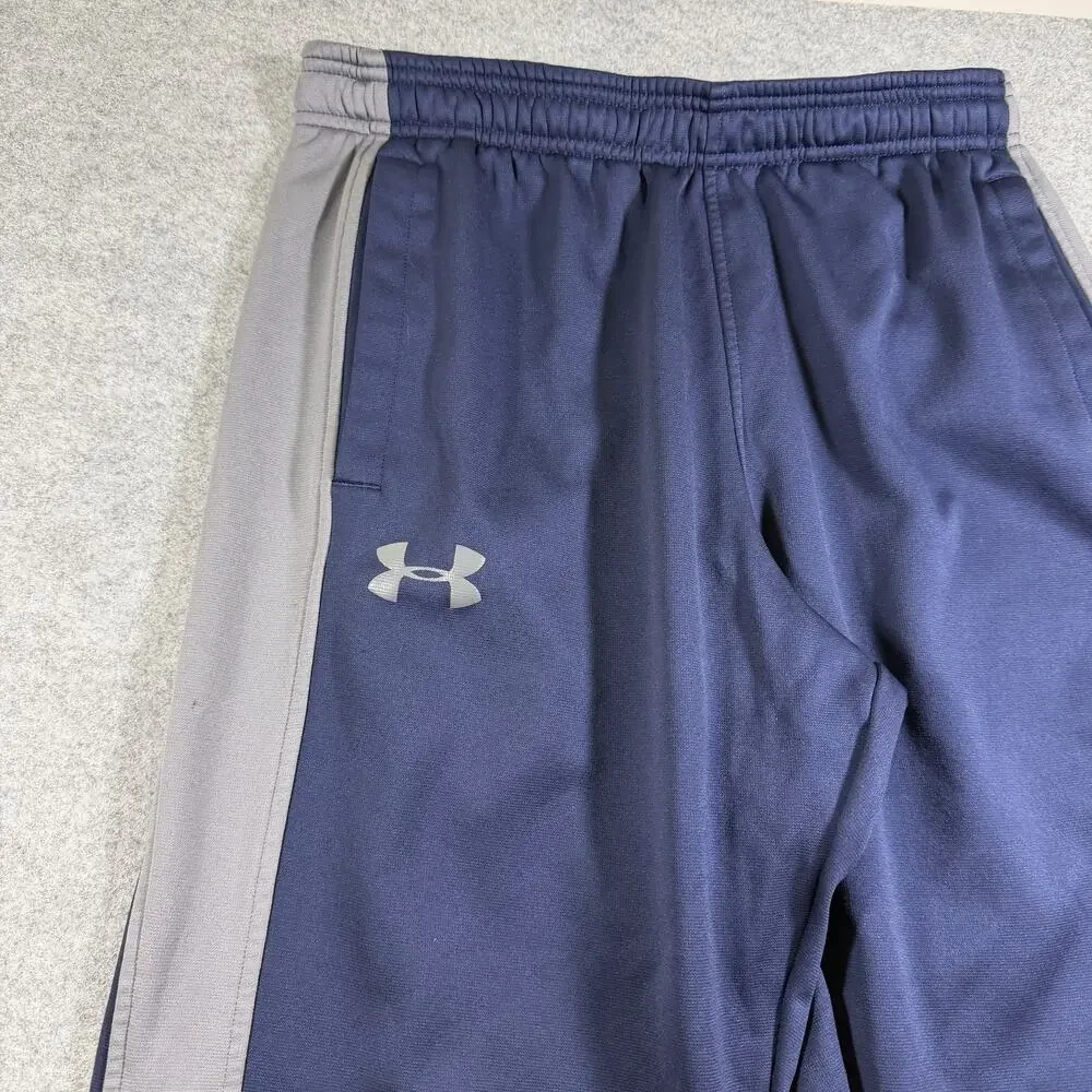 Under Armour ColdGear Sweatpants Mens M Navy Gray Drawstring Loose Fit Lounge